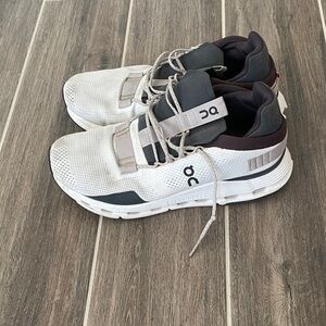 On Running Cloud Men’s Sneakers - White and Dark Gray
